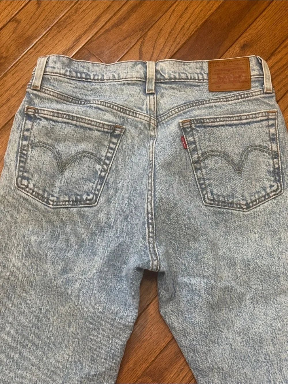 Levi’s women’s 501 Vintage Jeans button fly 28 x 26 cuffed